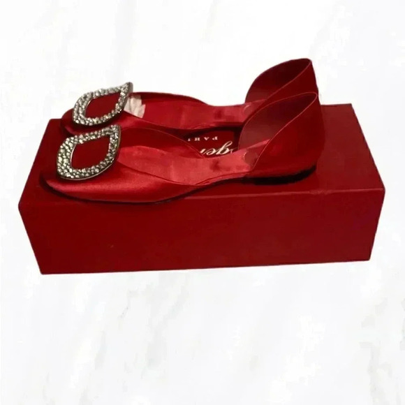 Authentic Roger Vivier statement pinksatin Dorsay flat pointed toe sandal 36 - Picture 4 of 7